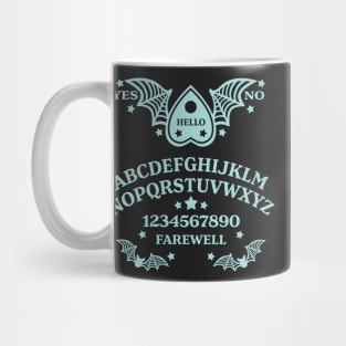 Batwing Planchette Spirit Board - Mint on Black Mug